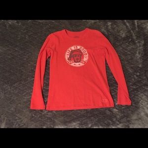 Life Is Good Red Long Sleeve Shirt